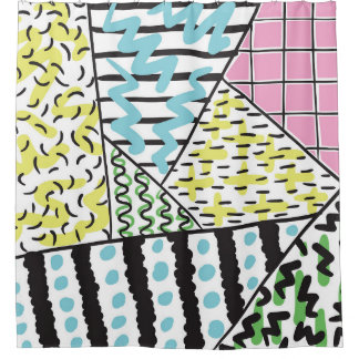 Cortina Para Box Abstrato três: Arte de fundo desenhada à mão.