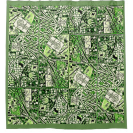 CORTINA PARA BOX ABSTRATO VERDE DE PHOENIX