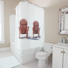 Adirondack Brown Beach Chairs Rustic Cotage