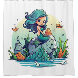 Cortina Para Box Adorável Sereia