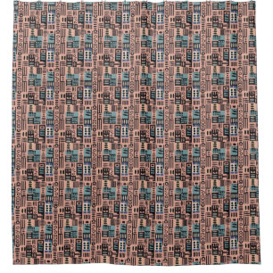 Cortina Para Box África Padrão de Mudcloth abstrato arte moderna 2