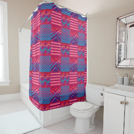 Cortina Para Box Afrocentric Geometric Print Shower Curtain
