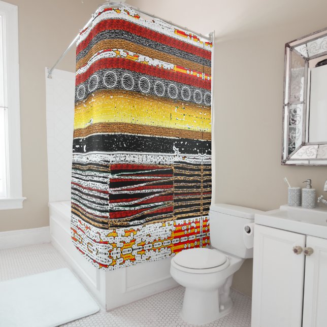 Cortina Para Box Afrocentric Rustic Patina (In Situ)