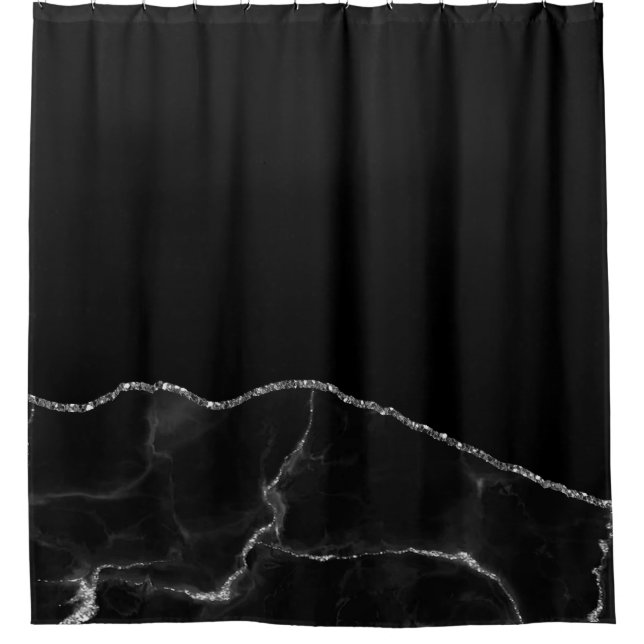 Cortina Para Box Agato de Gilles Marble Preto (Frente)