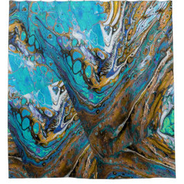 Cortina Para Box Água e pedras abstrato