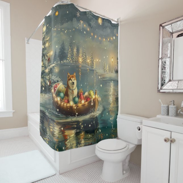 Cortina Para Box Akita Christmas Festiage Voyage (In Situ)