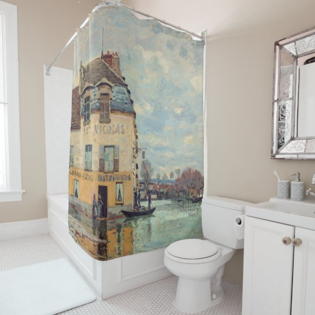 Cortina Para Box Alfred Sisley - Inundações em Port-Marly 1872 (In Situ)