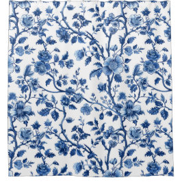 Cortina Para Box Algodão Azul-Jardim Coagecore