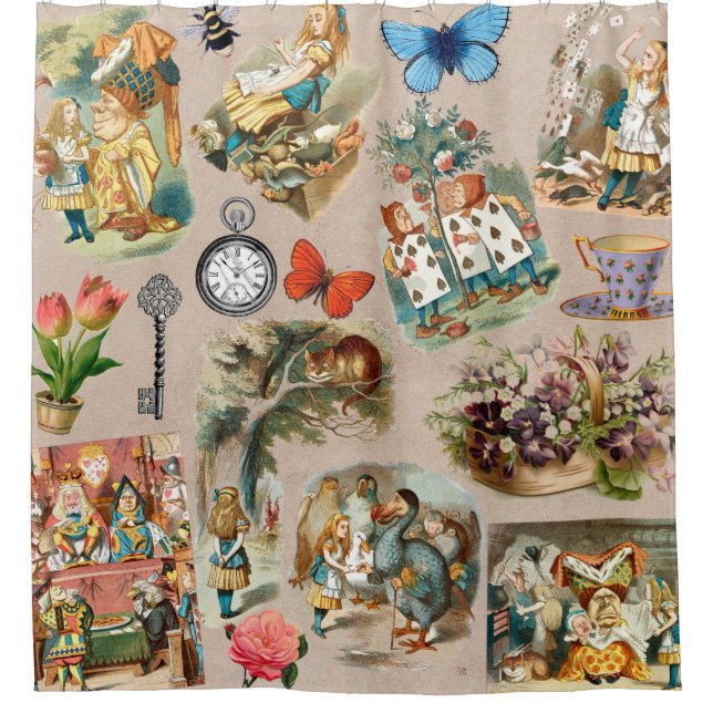 Cortina Para Box Alice no País das Maravilhas Cheshire Cat Caracter (Frente)