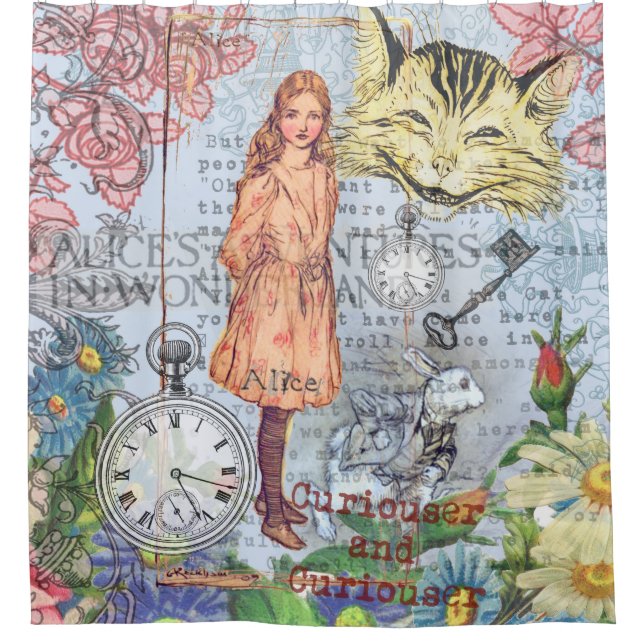 Cortina Para Box Alice no País das Maravilhas Clássico de Cheshire  (Frente)