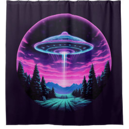 Cortina Para Box Alienígena Espacial Retrofuturista