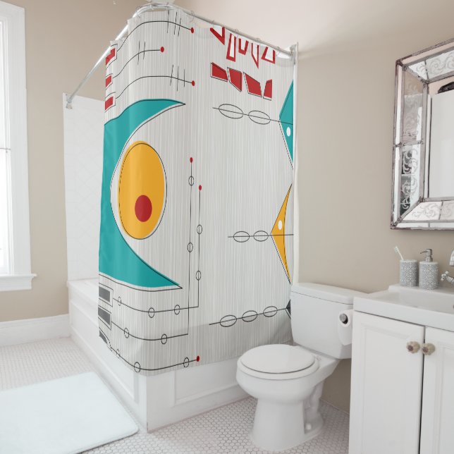 Cortina Para Box Alinhamento da Cortina do Chá Planeta (In Situ)