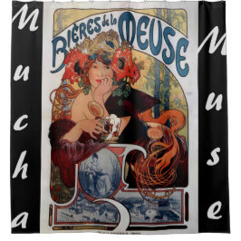 Cortina Para Box Alphonse Mucha,art nouveau,vintage,Muse,poster