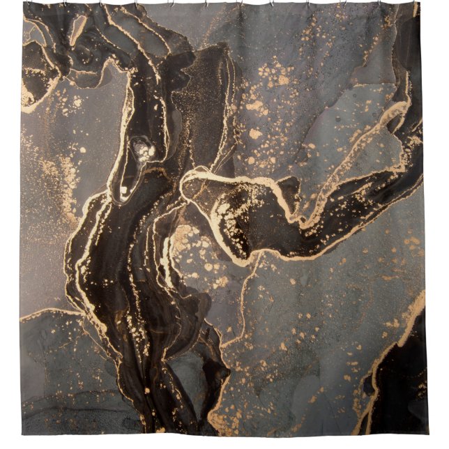 Cortina Para Box Alta resolução. Pintura de arte fluida do abstrato (Frente)