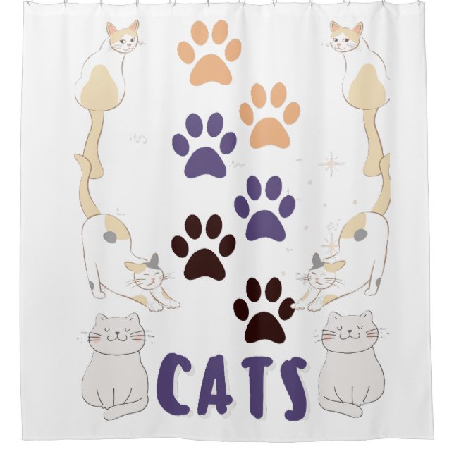 Cortina Para Box amante de gatos (Frente)
