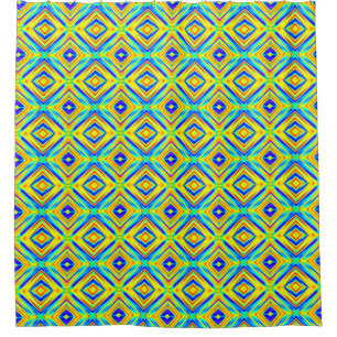 Cortina Para Box Amarelo e Azul