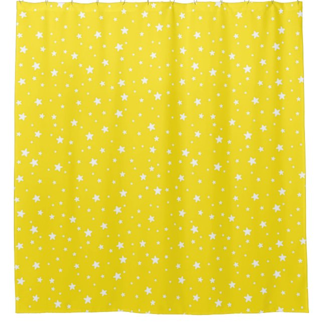 Cortina Para Box Amarelo e White Stars Celestial Sky (Frente)
