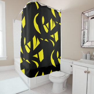 Cortina Para Box Amarelo Moderno Contemporâneo / Preto