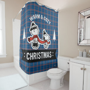 Cortina Para Box Amendoins Snoopy & Charlie Brown Warm & Cozy