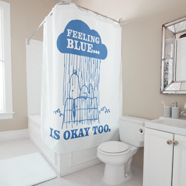 Cortina Para Box Amendoins | Snoopy Feeling Blue Também Está Bem (In Situ)