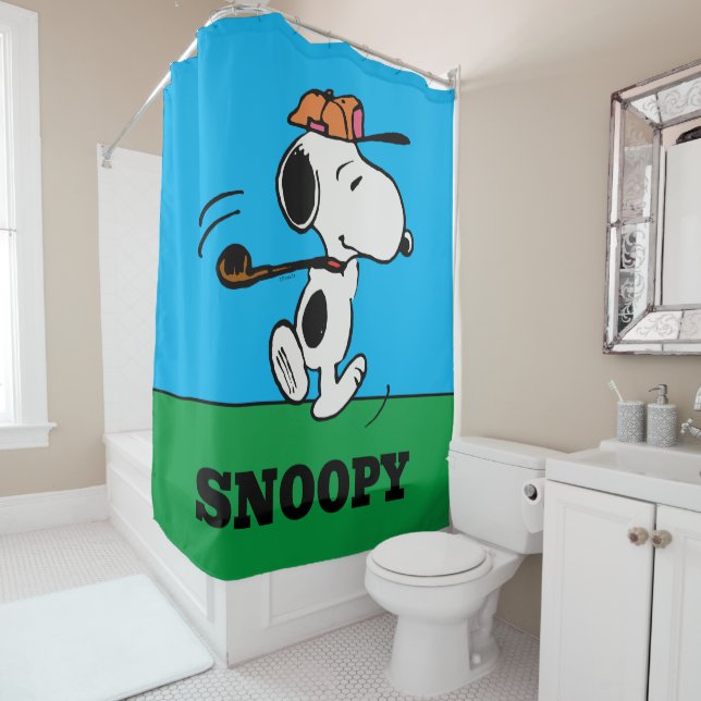 Cortina Para Box Amendoins | Snoopy Golf Swing (In Situ)