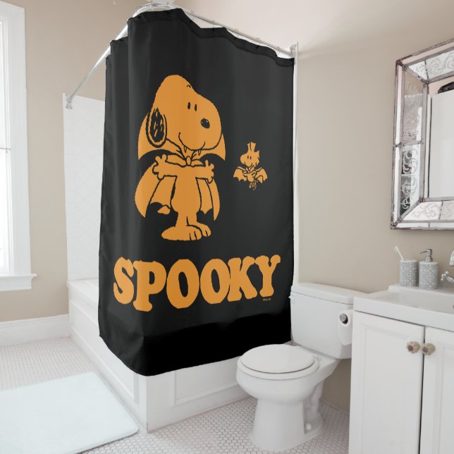Cortina Para Box Amendoins | Snoopy & Woodstock Spooky (In Situ)