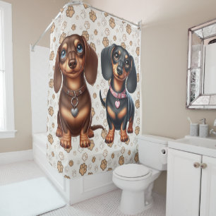 Cortina Para Box Amigos bonitos de dachshund