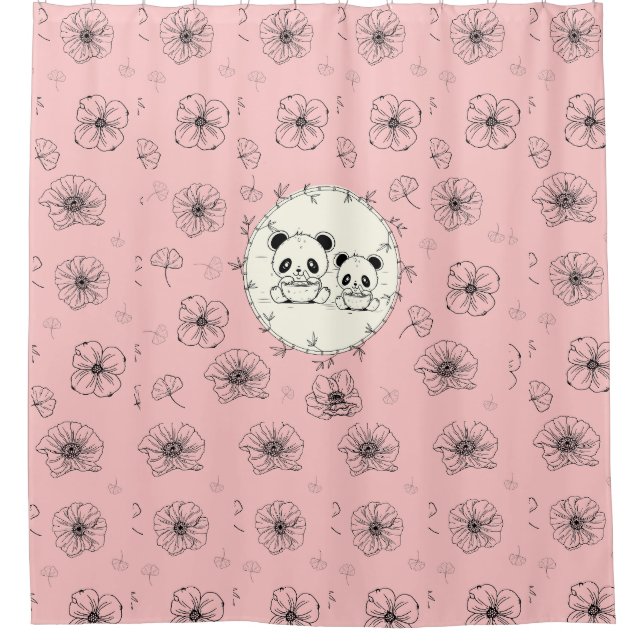 Cortina Para Box amigos panda (Frente)