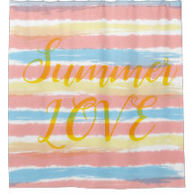 Amor de Verão Listras Rosa Azul Pastel Amarelo no