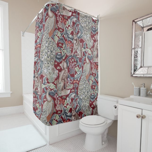 Cortina Para Box Animais da Floresta, William Morris (In Situ)