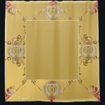 Cortina Para Box Aniversário de Casamento Ochre da Ouro 50/10<br><div class="desc">Procurando a cortina de chá do aniversário de 50 ou 1ruas? Então,  talvez um belo,  ouro,  colorido,  ornamentado repetido e gemstone gráfico seja a única coisa a dar-lhes AMBOS!</div>