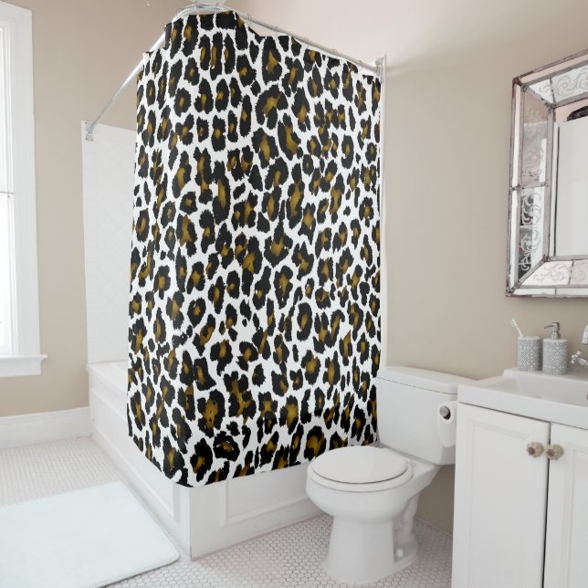 Cortina Para Box Antecedentes PixDezines Leopard/DIY (In Situ)