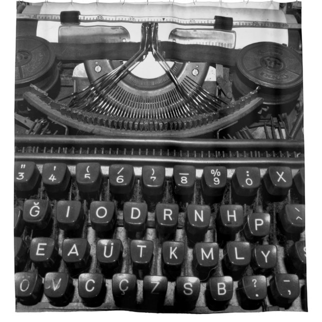 Cortina Para Box antiga máquina de escrever usada na correspondênci (Frente)