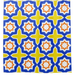 Cortina Para Box Antigos azulejos portugueses. Azulejos azuis e ama