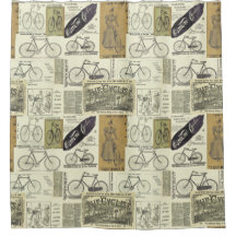 Antigos Bicicletas e Colagem de Anúncio Ciclista