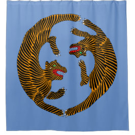 Cortina Para Box Antigos Tigres Folk Japoneses