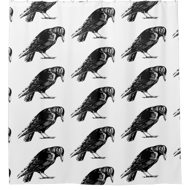 Cortina Para Box Antiquado Crow Blackbird RavenTotebag (Frente)