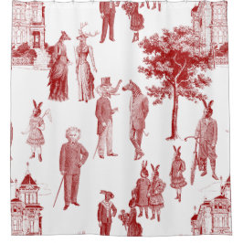 Cortina Para Box antropomórfico vermelho antropomórfico vitoriano