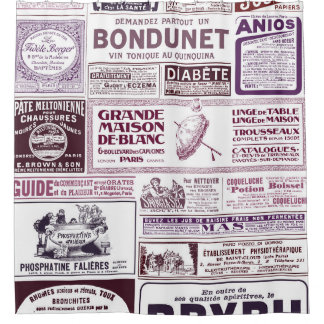 Cortina Para Box Anúncios em jornais franceses Vintage 1910