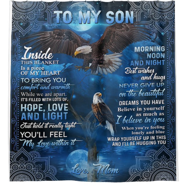 Cortina Para Box Ao Meu Filho Presente De Aniversário, Presente Par (Frente)