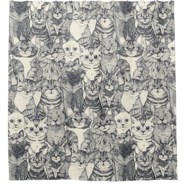 Cortina Para Box apenas gatinhos de ferro (Frente)