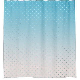 Cortina Para Box Aqua Glam Dots Ombre