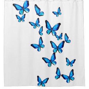 Cortina Para Box Aqua morpho azul borboleta aqua