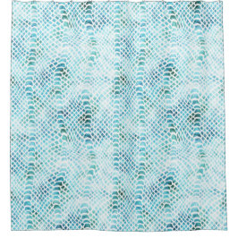 Cortina Para Box Aqua Teal Cobra Impressão