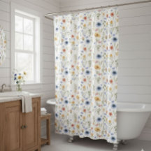 Aquarela de Flor Silvestre Amarela Azul Rosa