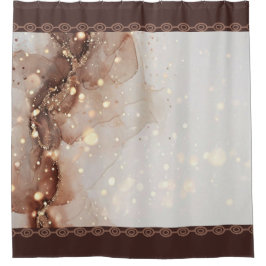 Cortina Para Box Aquarela Marmoreada com Acentos de Largura