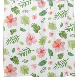 Cortina Para Box Aquarela Tropical