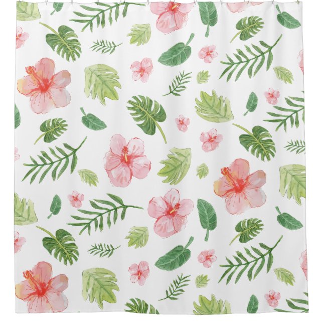 Cortina Para Box Aquarela Tropical (Frente)