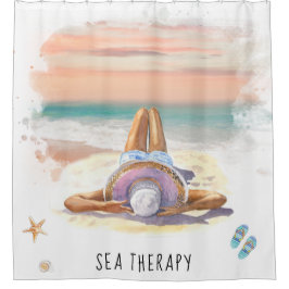 Cortina Para Box *~* AR29 Sea Therapy Beach Sun Set Mulher
