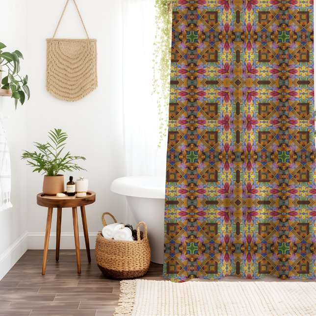 Cortina Para Box Arabesque Hearts Fractal Pattern   (Criador carregado)